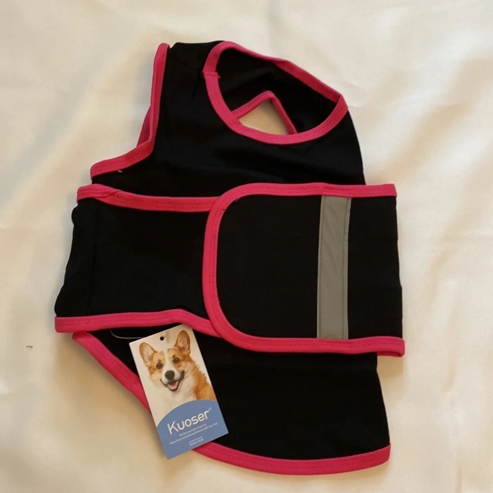 Kuoser Dog Anxiety Vest - Black/Pink - Size Medium - NIP